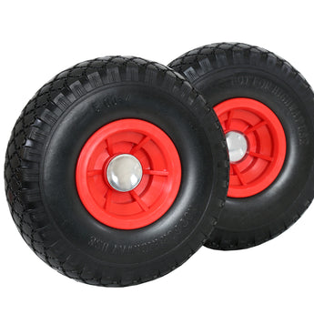 FROSAL Ersatzrad - PU Rad Nabe 20mm/60mm für Bollerwagen oder Sackkarre pannensicher inkl. Radbefest 2 Stück