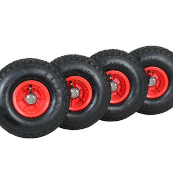 FROSAL Ersatzrad - Rad Nabe 20mm/60mm für Bollerwagen oder Sackkarre mit Achsbefestigung 4 Stück