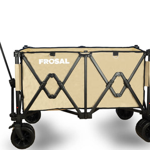FROSAL faltbarer Bollerwagen Anton beige - XXL
